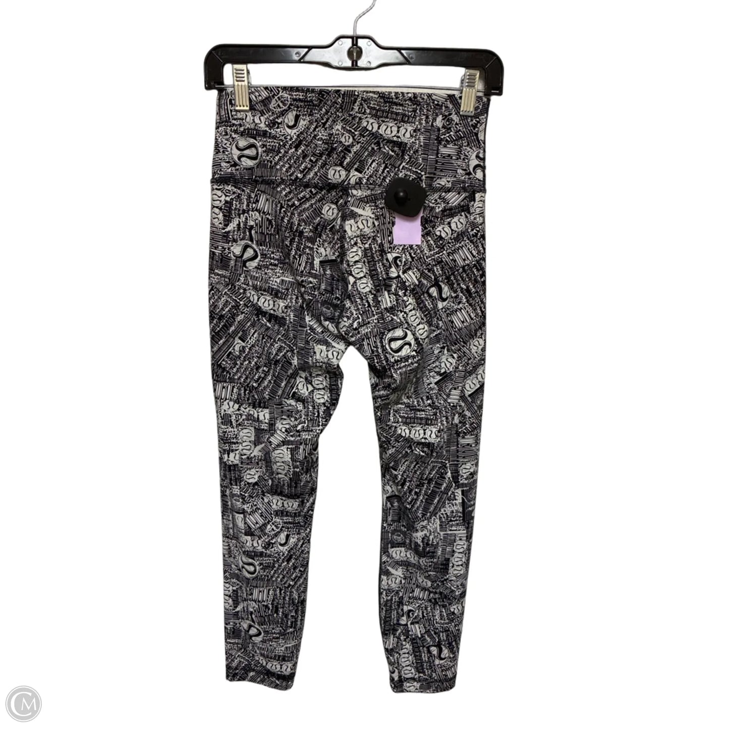 Athletic Leggings By Lululemon In Black & White, Size: 8