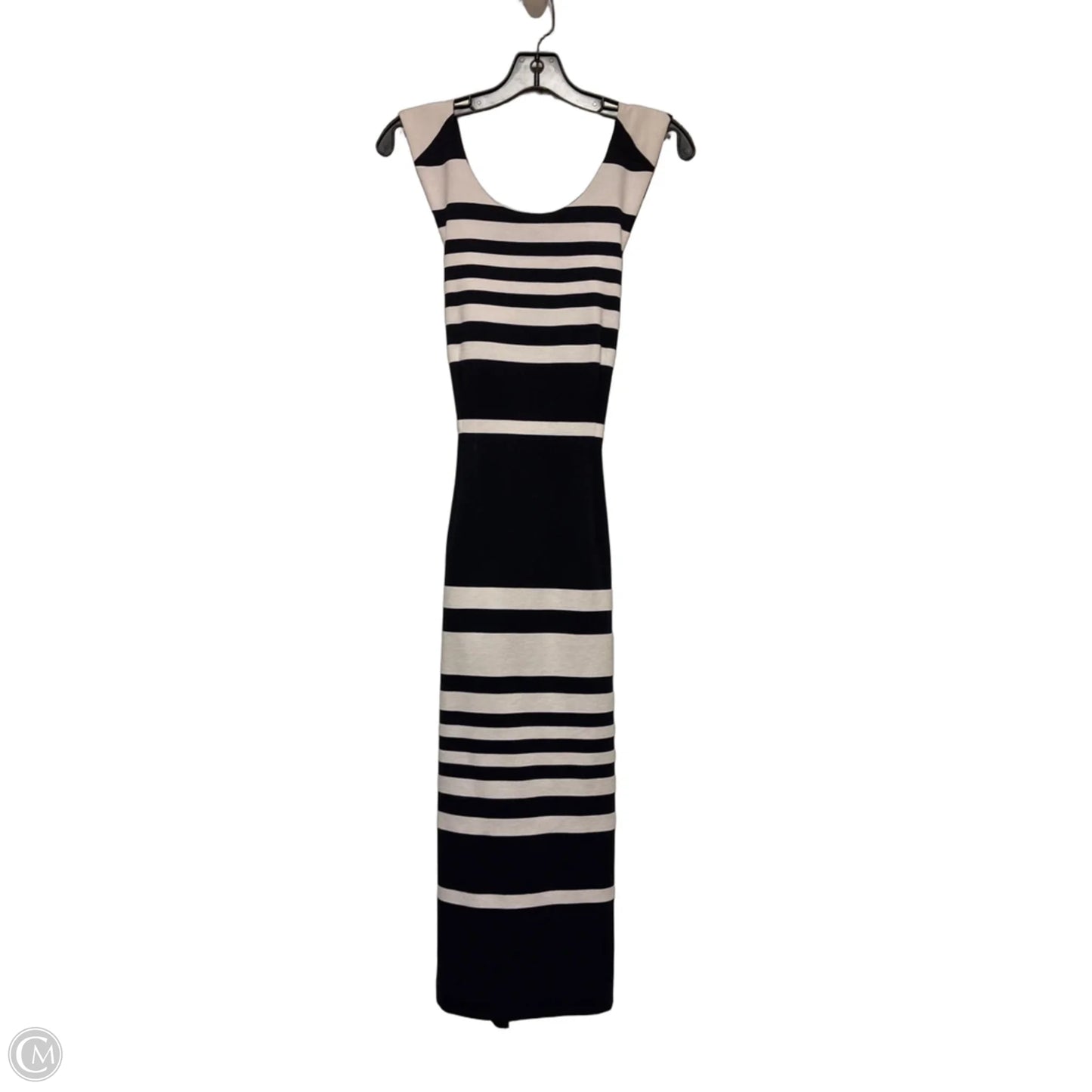 Dress Casual Midi By Clothes Mentor In Blue & White, Size: M