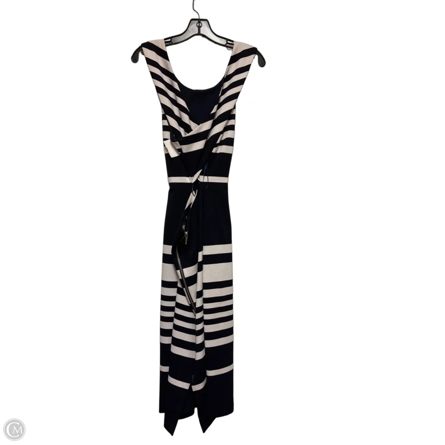 Dress Casual Midi By Clothes Mentor In Blue & White, Size: M