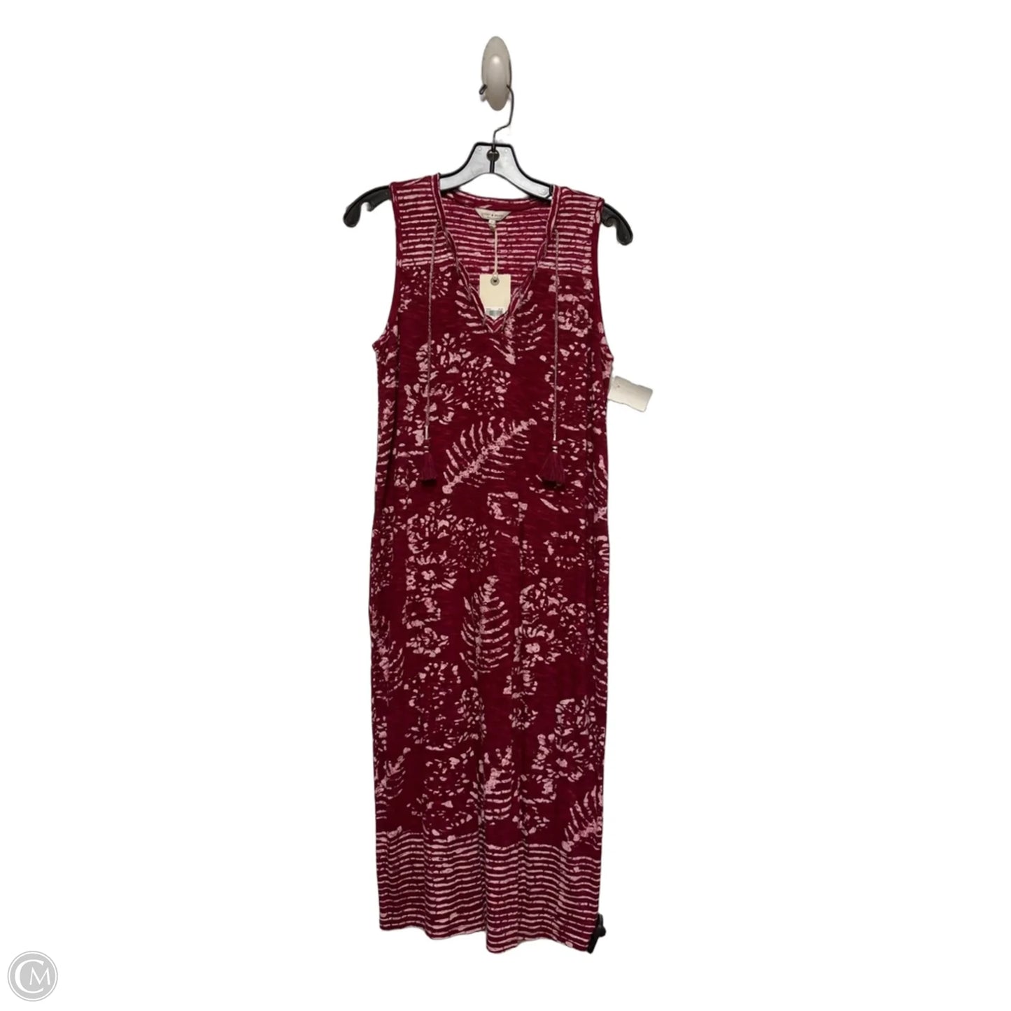 Dress Casual Midi By Lucky Brand In Pink & Red, Size: S