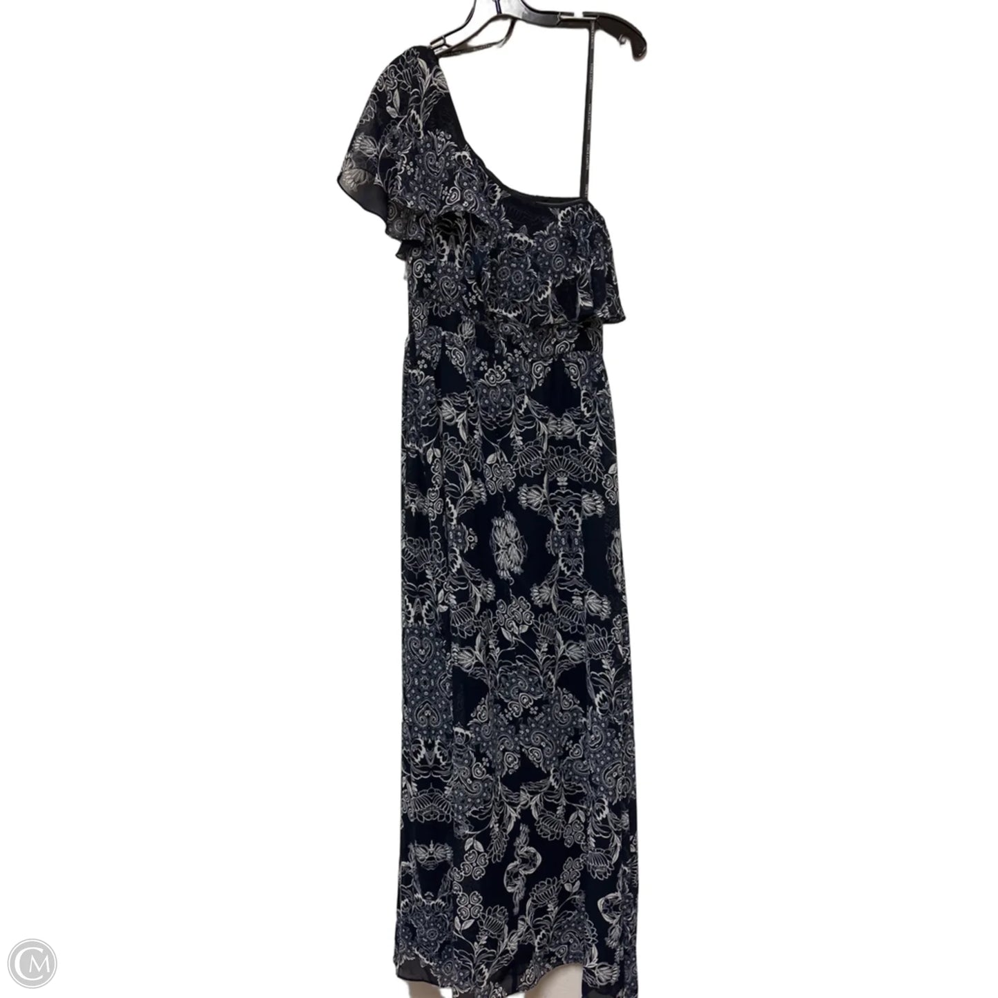 Dress Casual Maxi By Vince Camuto In Blue & White, Size: M
