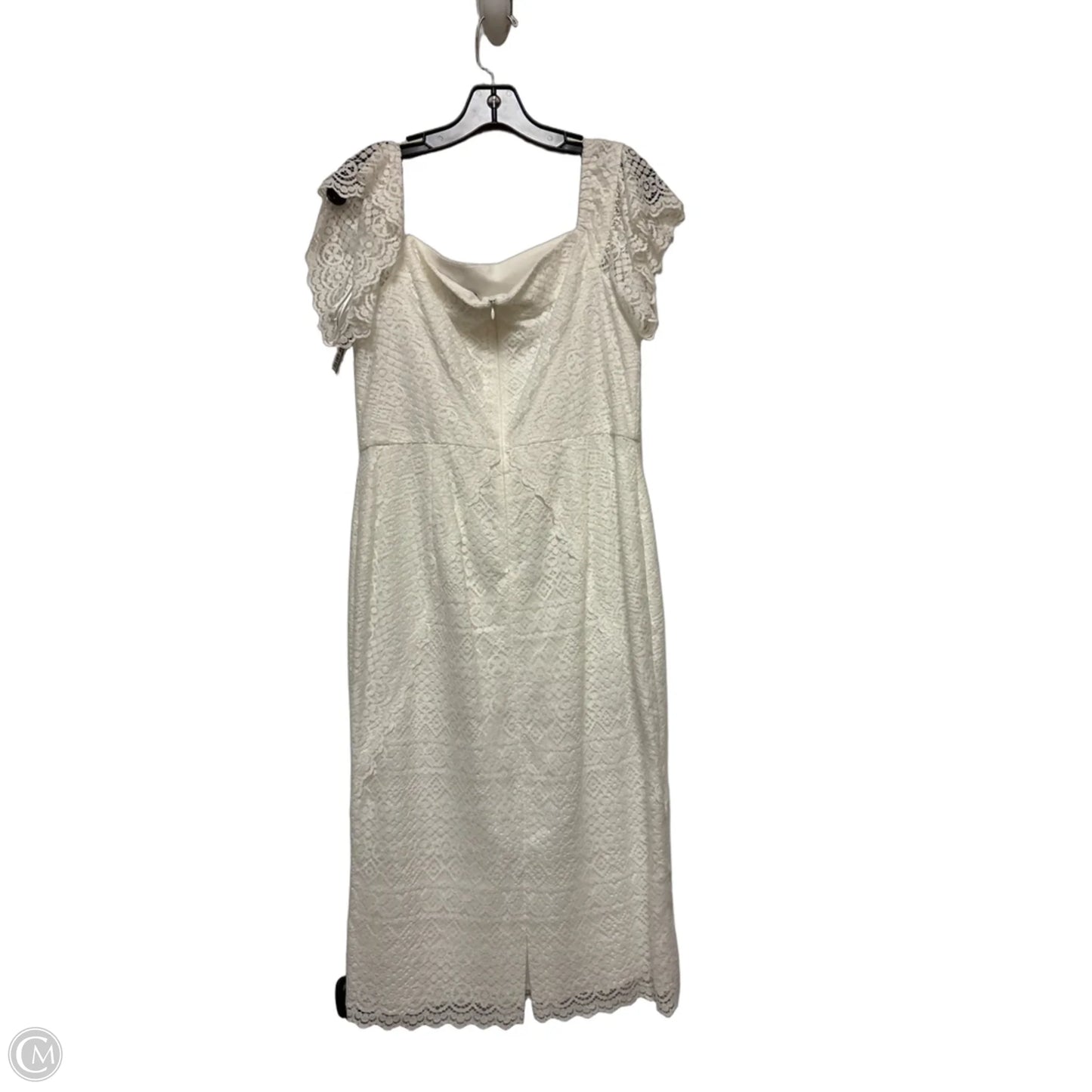 Dress Casual Midi By Maggy London In White, Size: M