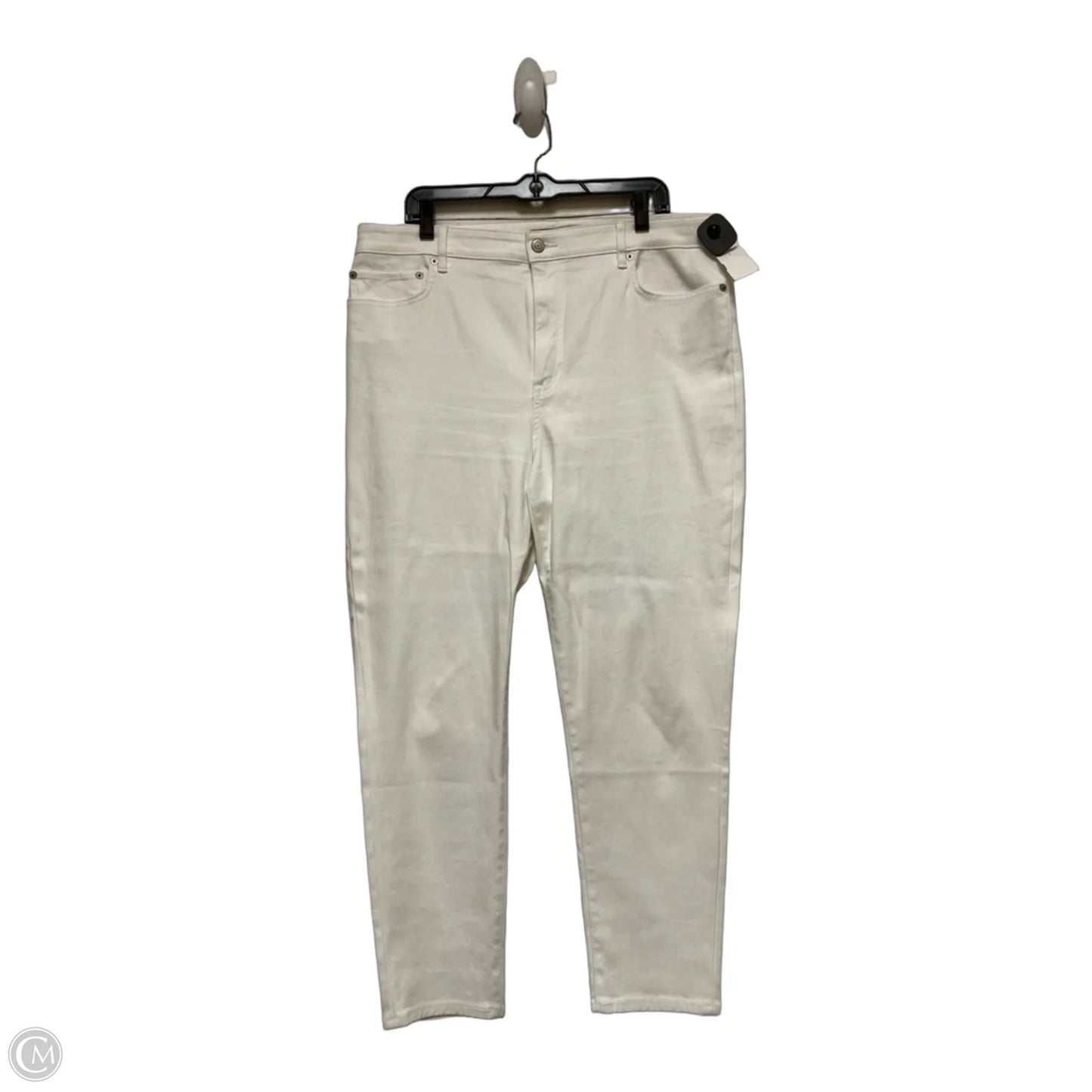 Jeans Straight By Lauren By Ralph Lauren In White, Size: 16