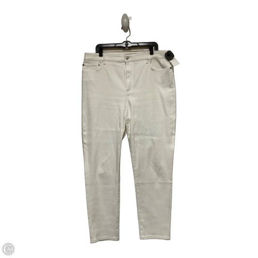 Jeans Straight By Lauren By Ralph Lauren In White, Size: 16