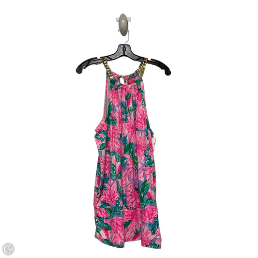 Top Sleeveless Designer By Lilly Pulitzer In Floral Print, Size: Xl