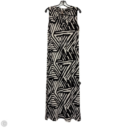 Dress Casual Maxi By Chicos In Black & White, Size: S