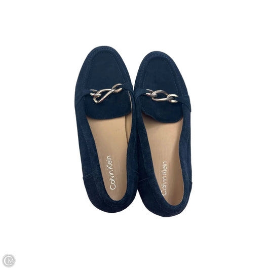 Shoes Flats By Calvin Klein In Navy, Size: 10