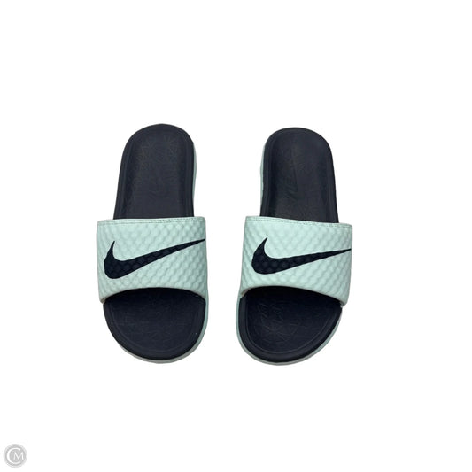Sandals Flats By Nike In Blue, Size: 7