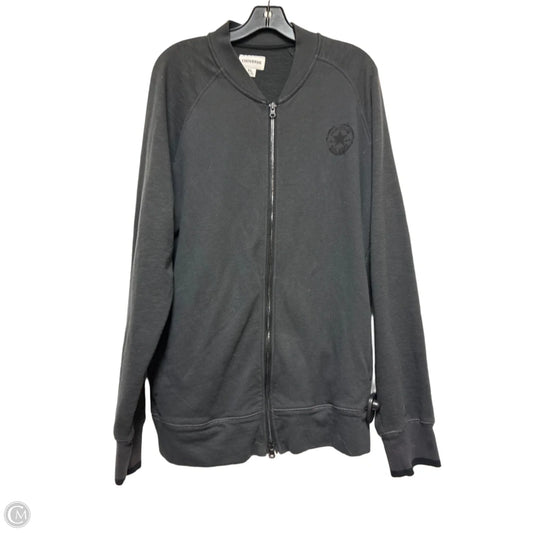 Athletic Jacket By Converse In Grey, Size: Xl
