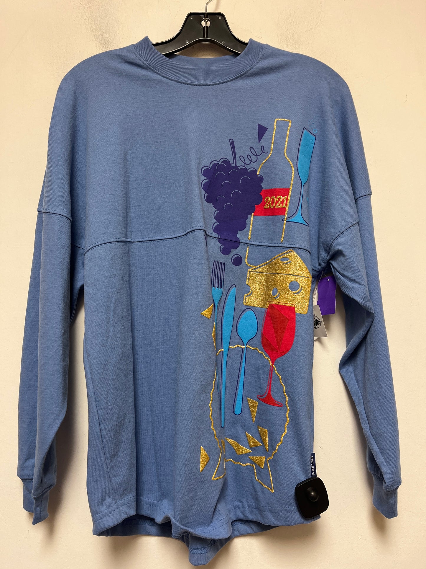 Blue Top Long Sleeve Walt Disney, Size Xs