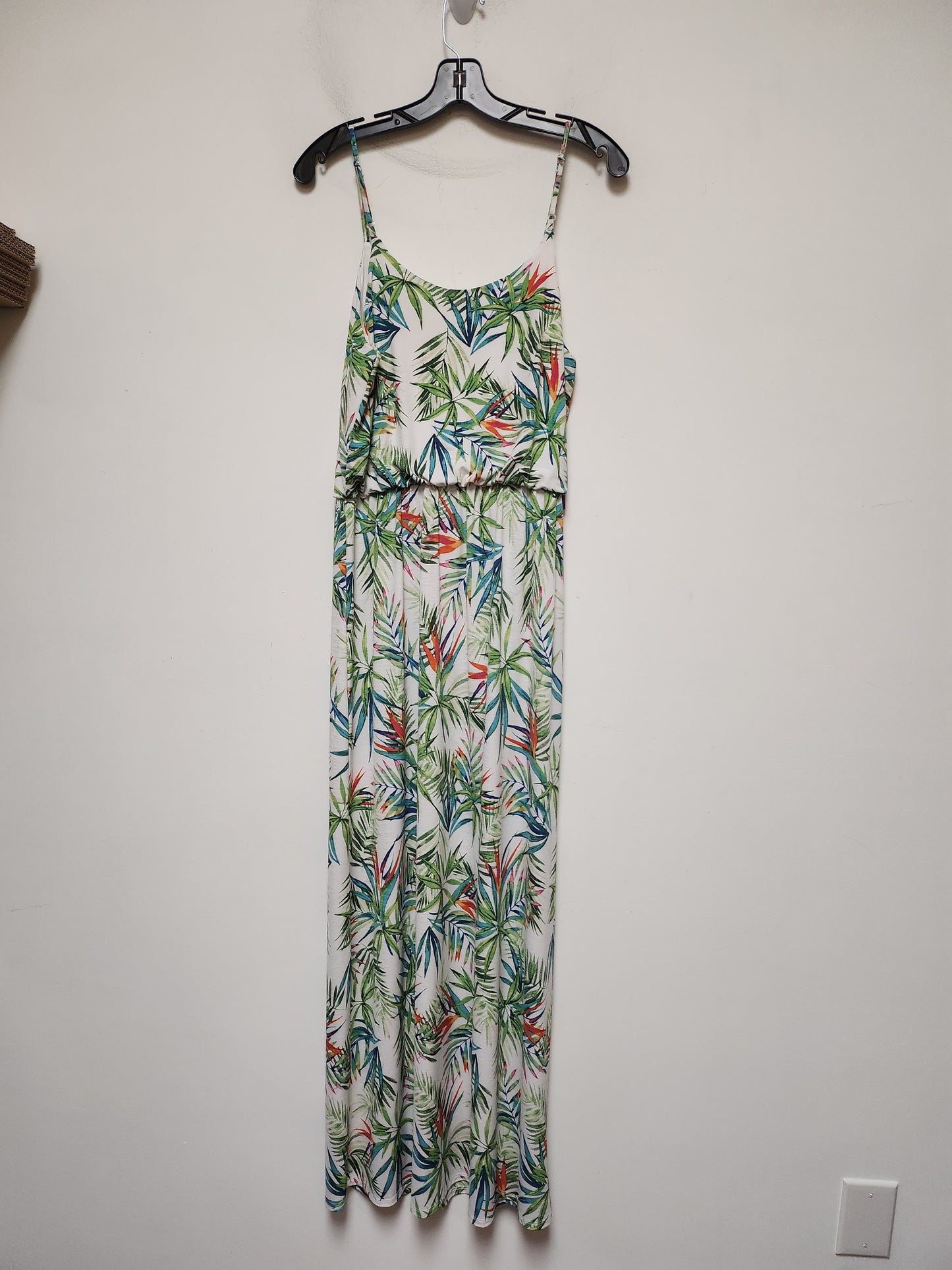 Tropical Print Dress Casual Maxi Clothes Mentor, Size M