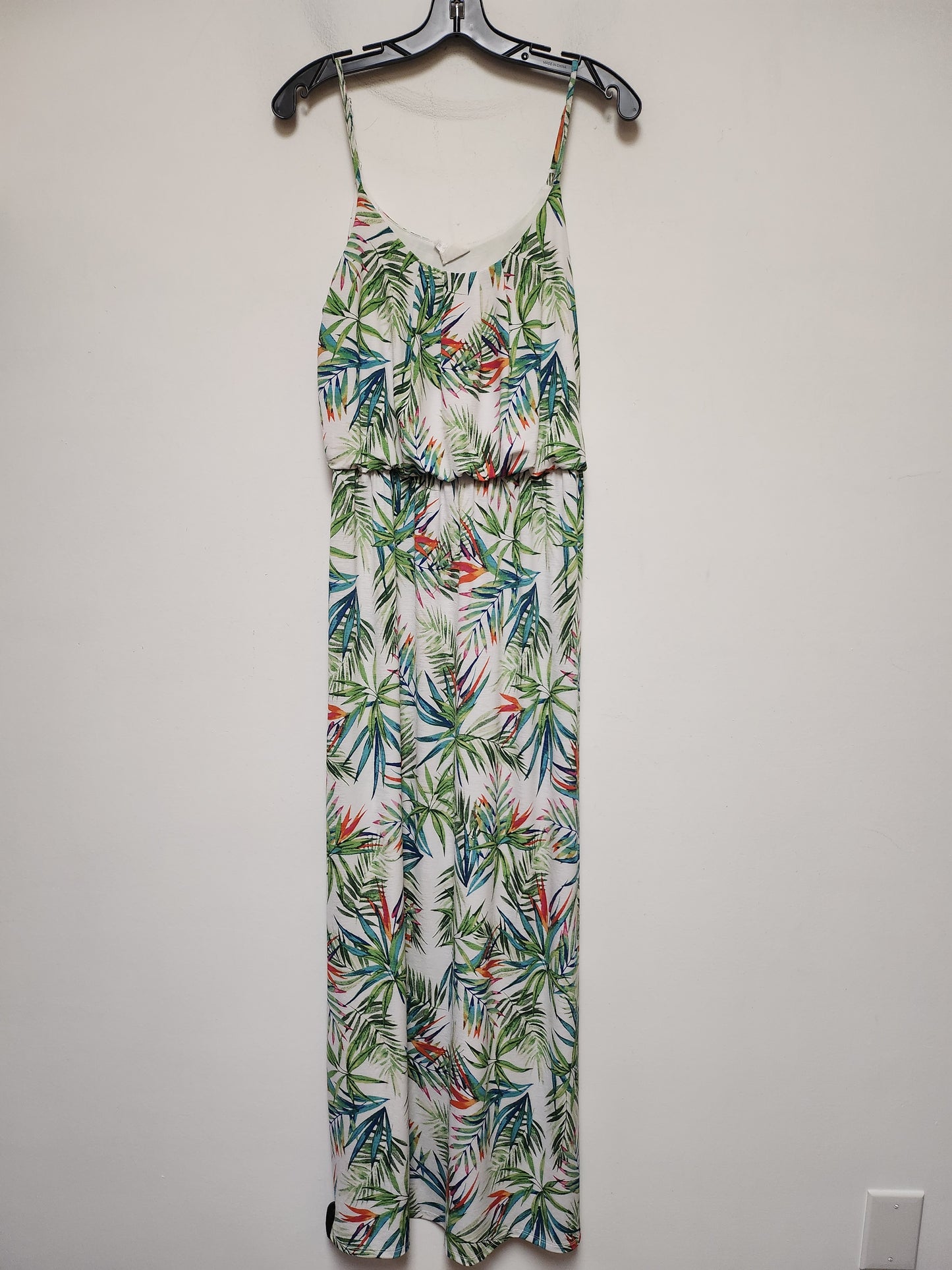 Tropical Print Dress Casual Maxi Clothes Mentor, Size M