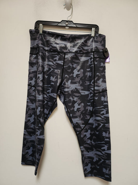 Camouflage Print Athletic Leggings Capris Zyia, Size 2x