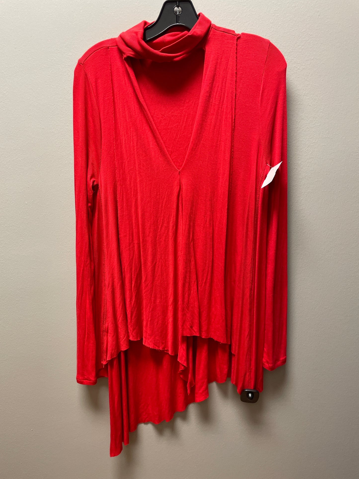 Top Long Sleeve By Free People In Red, Size: S