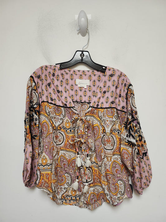 Top Long Sleeve By Anthropologie In Multi-colored, Size: Xs