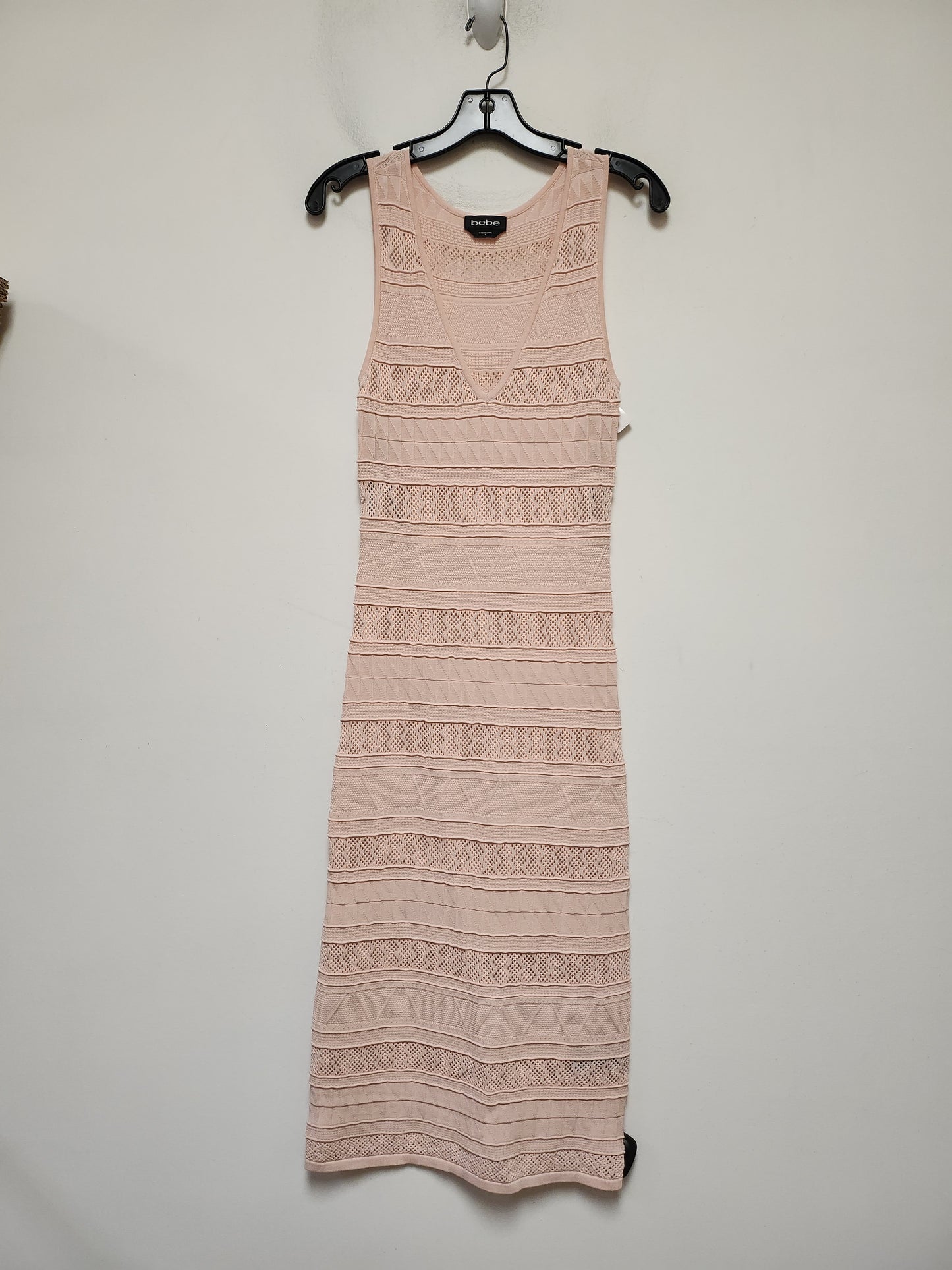 Pink Dress Casual Midi Bebe, Size S