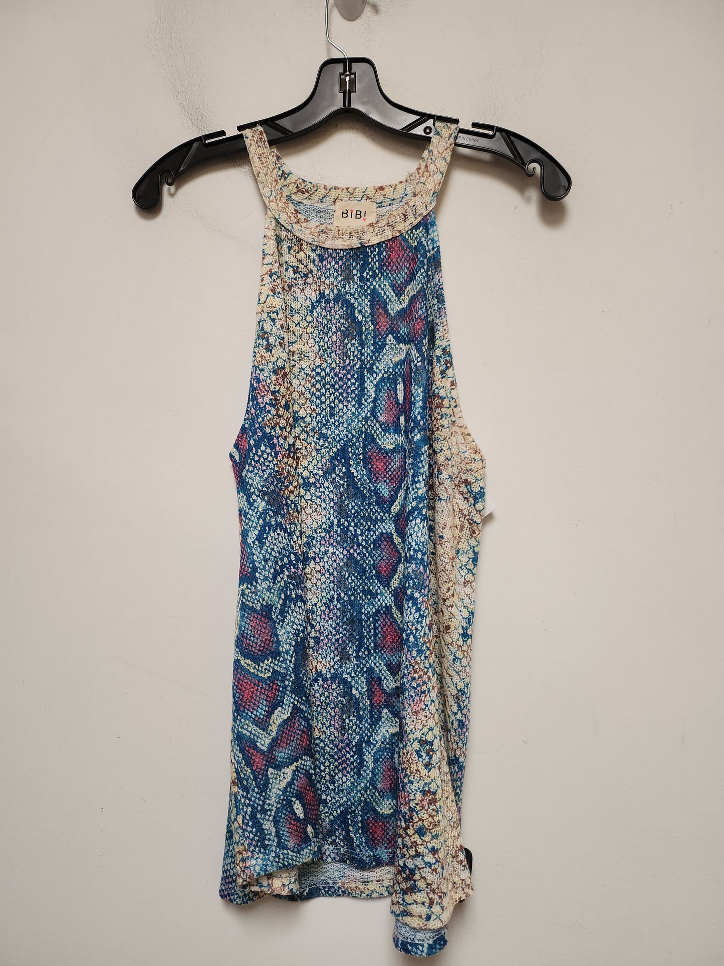 Snakeskin Print Top Sleeveless Bibi, Size L