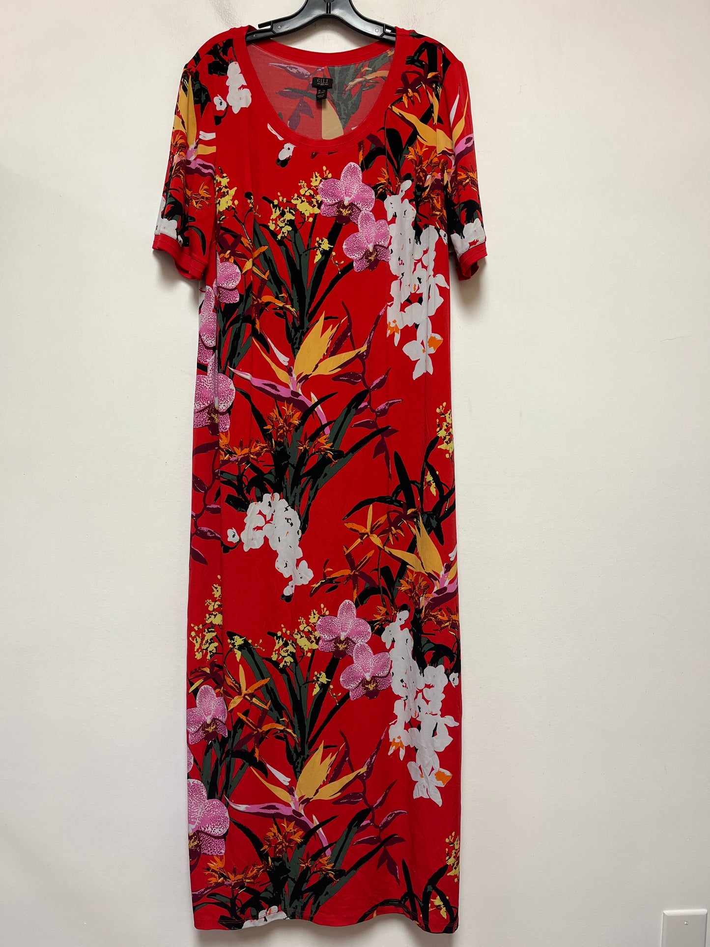 Floral Print Dress Casual Maxi Gilli, Size 1x