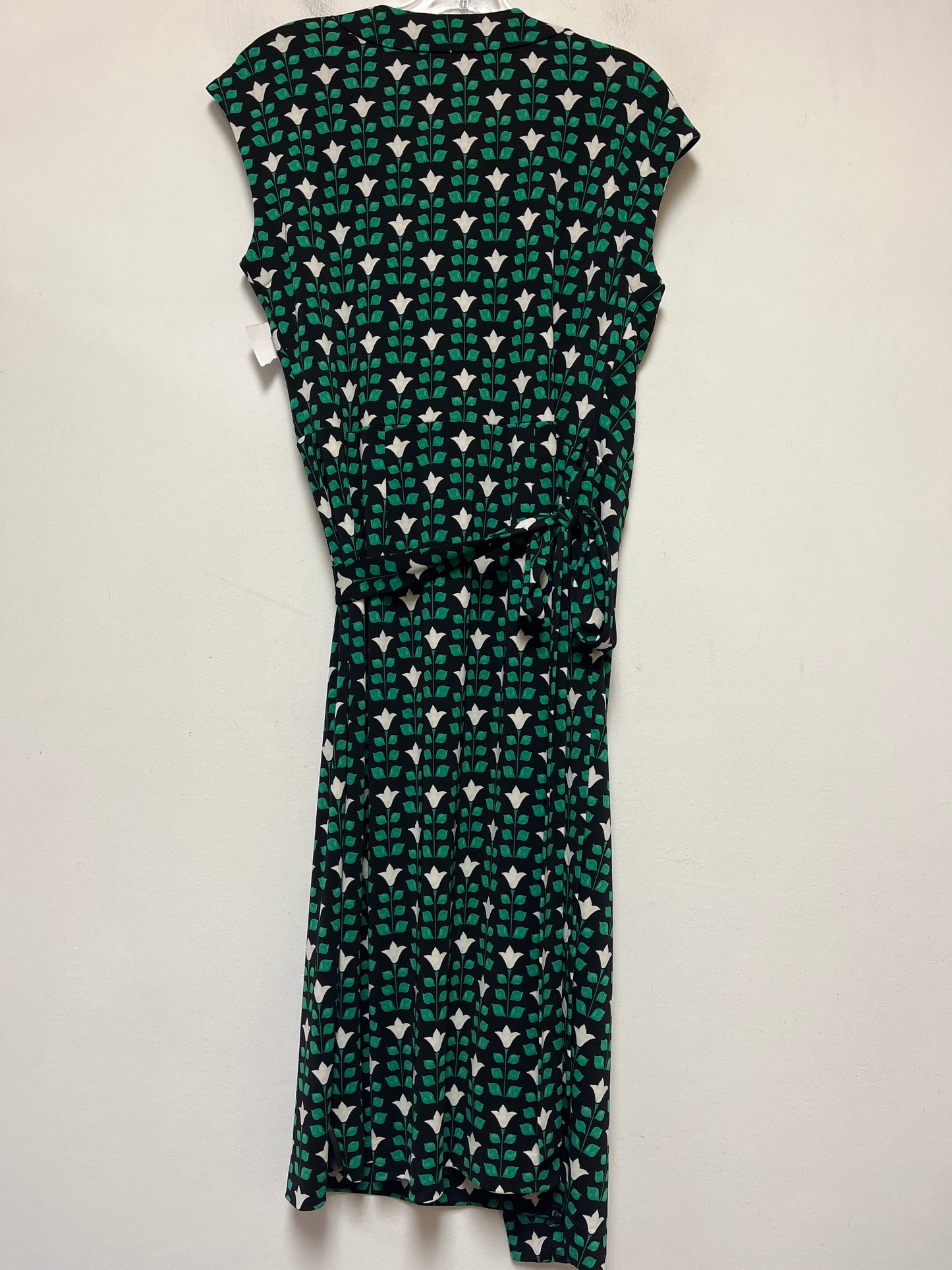 Black & Green Dress Casual Midi Ann Taylor, Size S