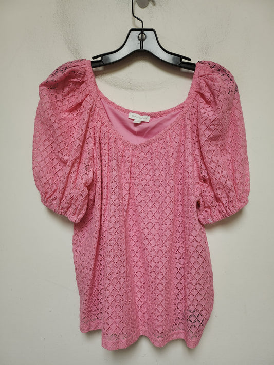 Top Short Sleeve By Charter Club In Pink, Size: S