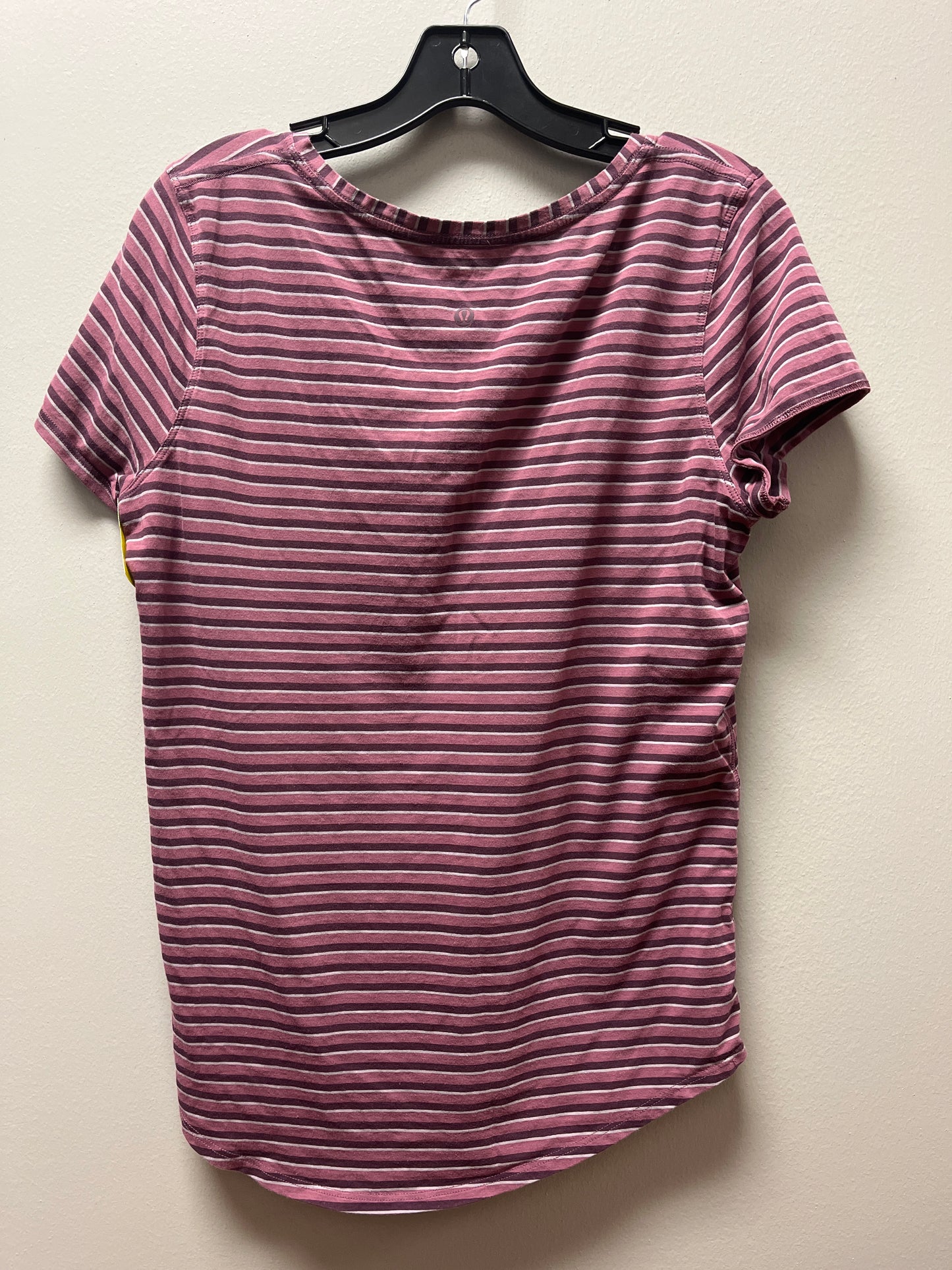 ATHLETIC TOP SS LULULEMON in STRIPED PATTERN, Size: M