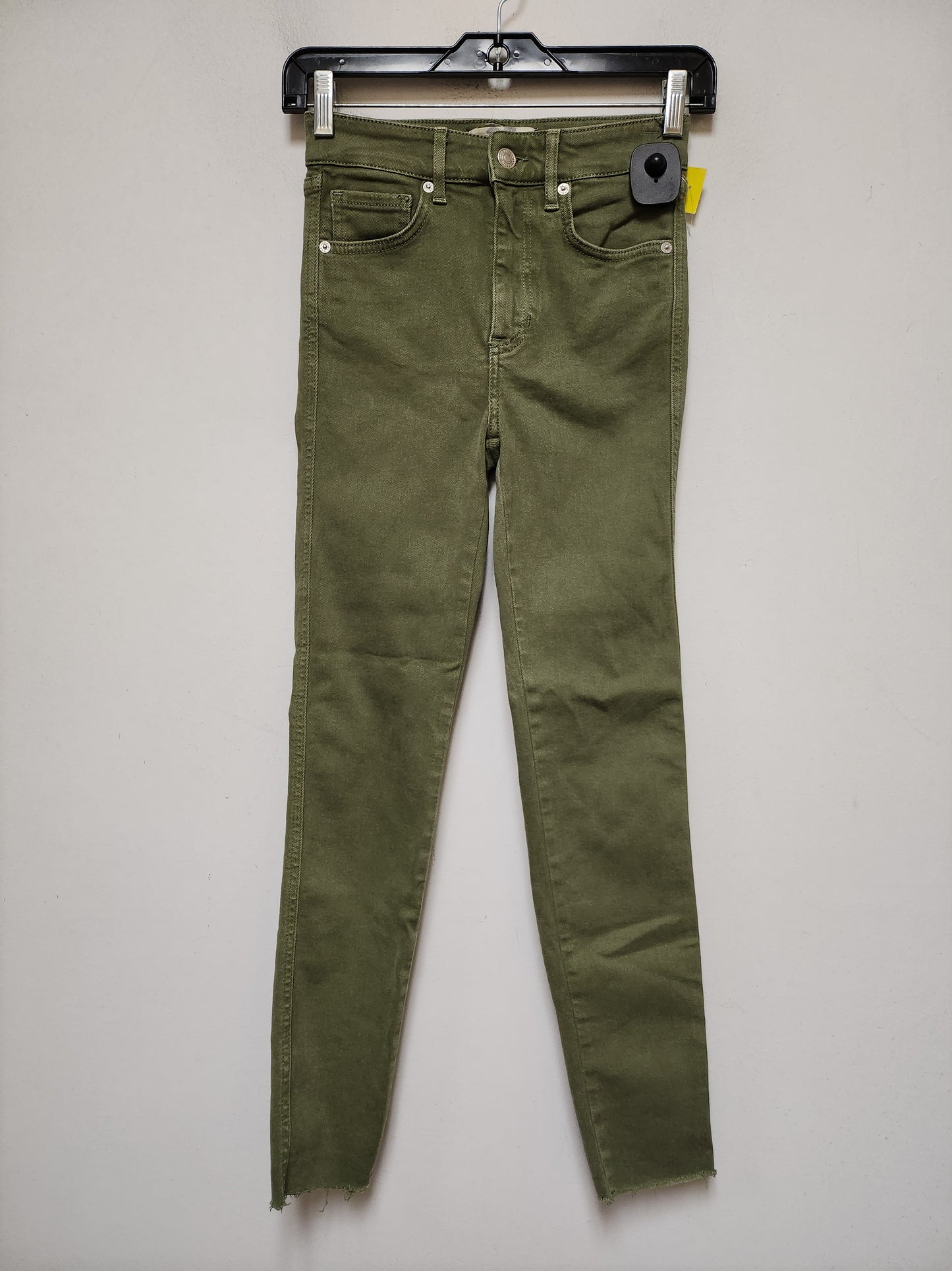 Jeans Skinny By Free People In Green Denim, Size: 2