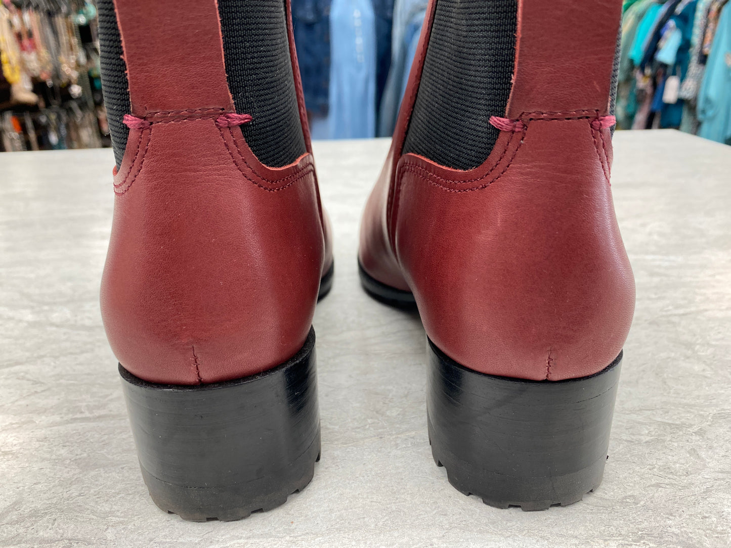 Boots Ankle Heels By Madewell In Red, Size: 6.5