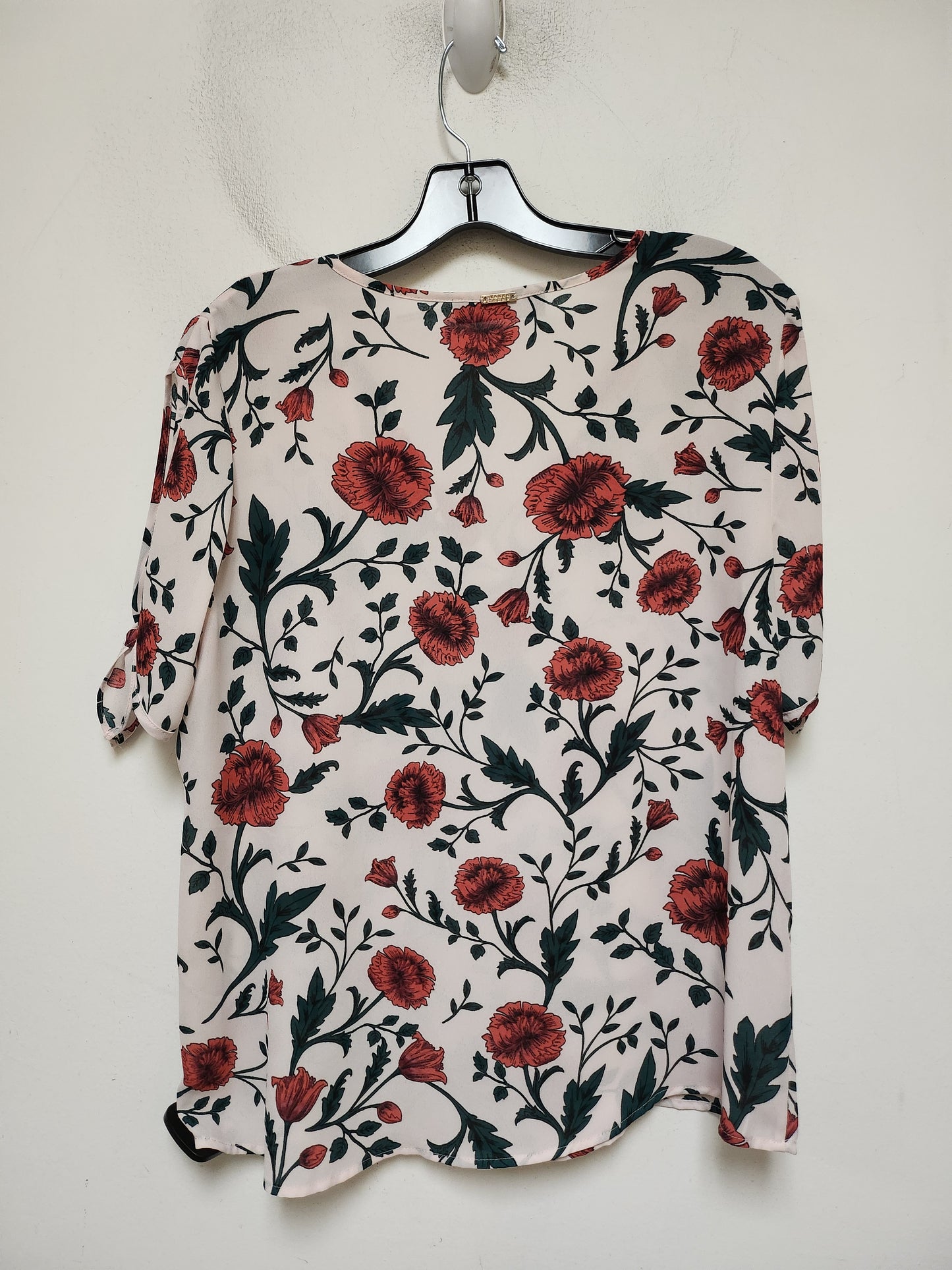 Top Short Sleeve By Ivanka Trump In Floral Print, Size: S