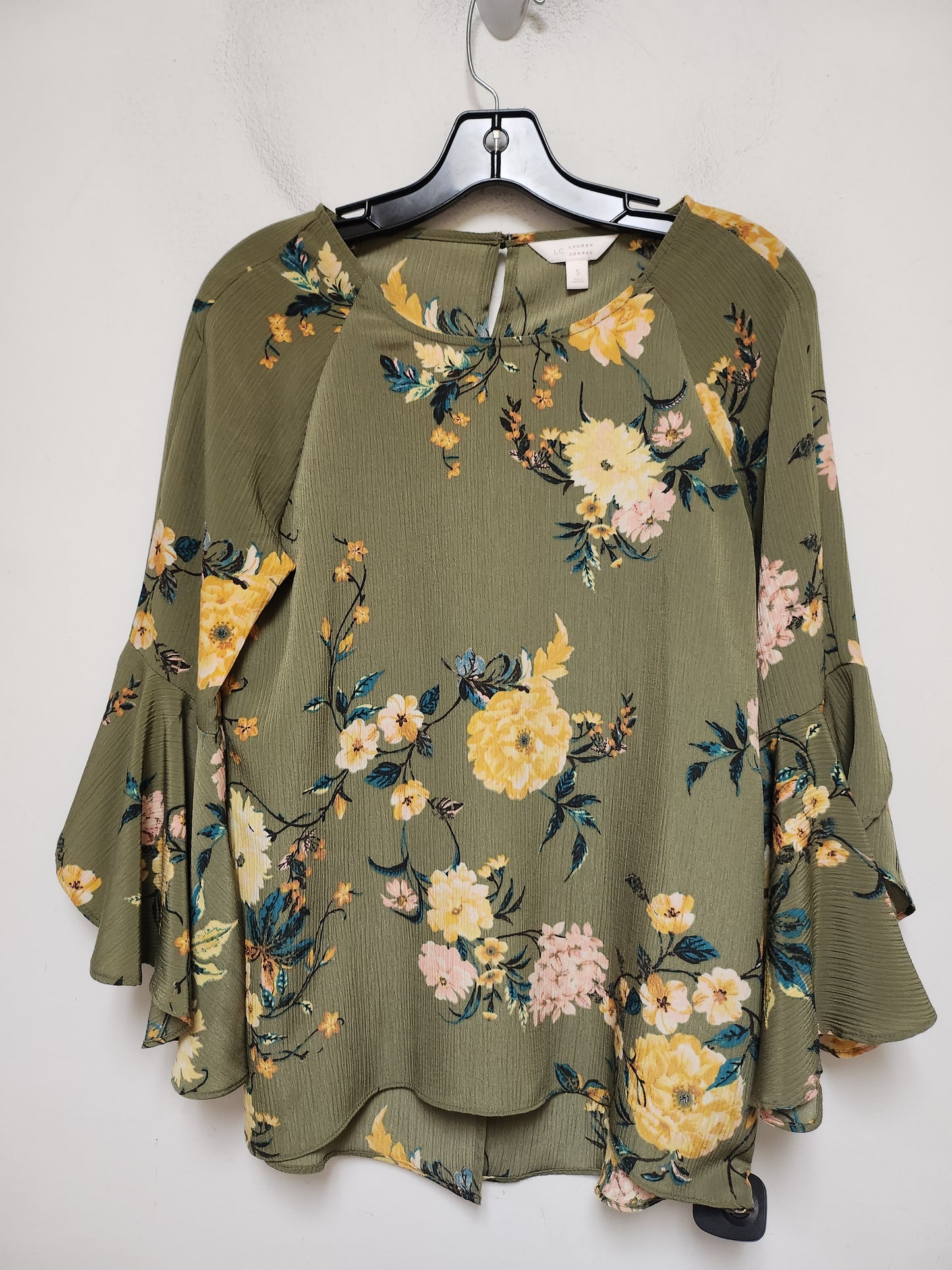 Top Long Sleeve By Lc Lauren Conrad In Floral Print, Size: S