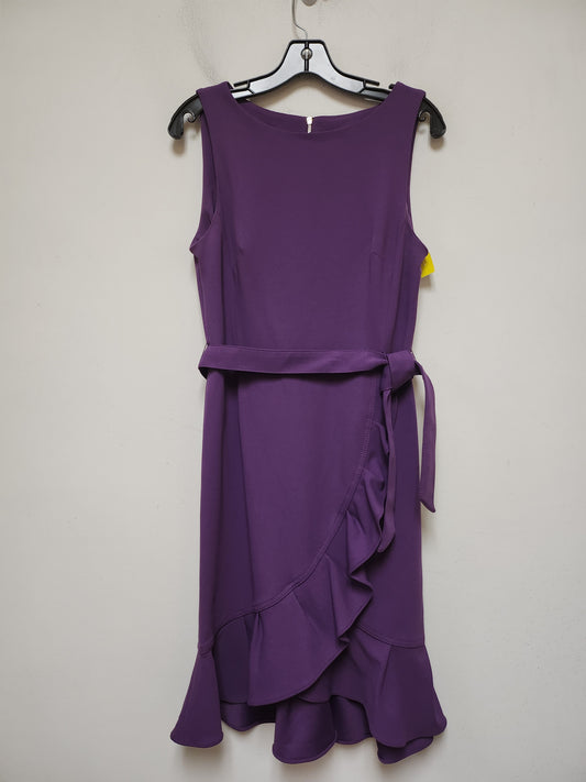 Dress Casual Midi By Calvin Klein In Purple, Size: M