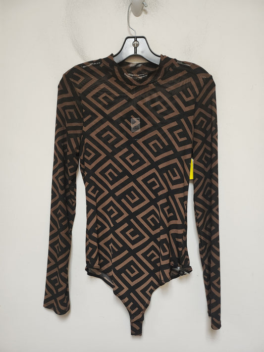 Bodysuit By Clothes Mentor In Black & Brown, Size: Xl