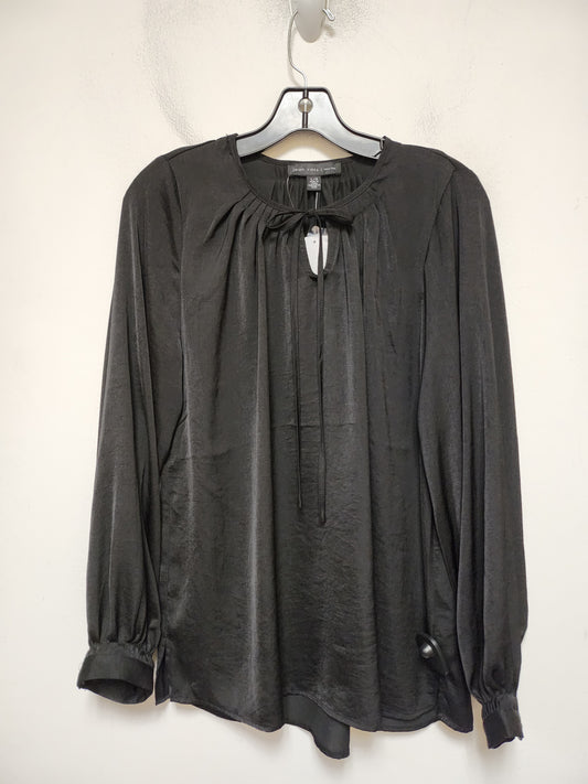 Top Long Sleeve By Joan Vass In Black, Size: L