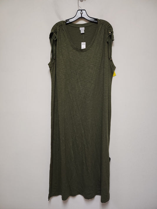 Dress Casual Maxi By Chicos In Green, Size: Xl