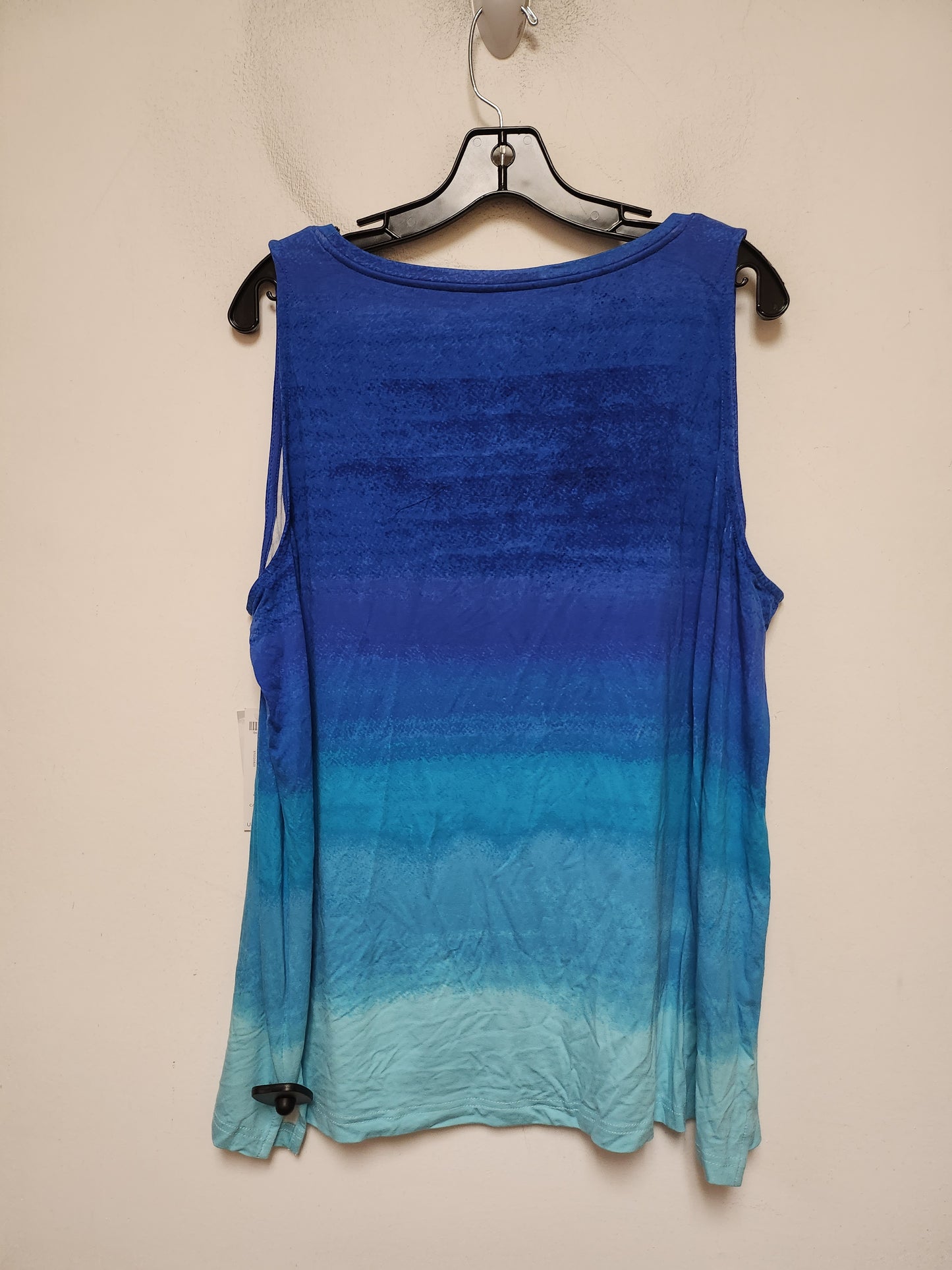 Top Sleeveless By Chicos In Blue, Size: Xxl