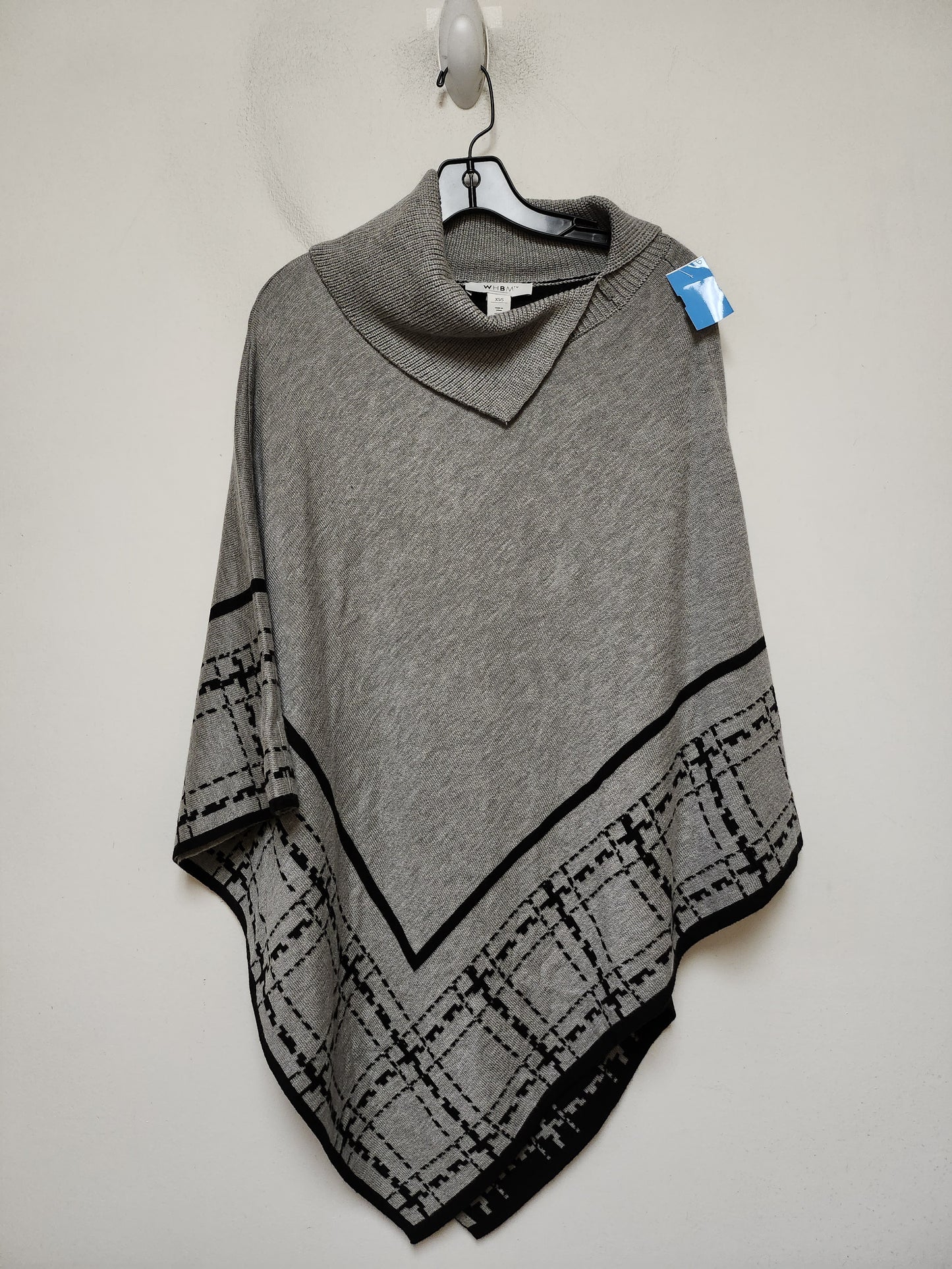 Poncho By White Crow In Black & Grey, Size: Xs