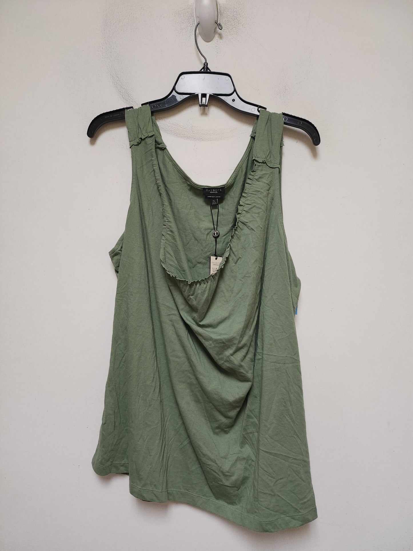 Top Sleeveless By Talbots In Green, Size: Xl