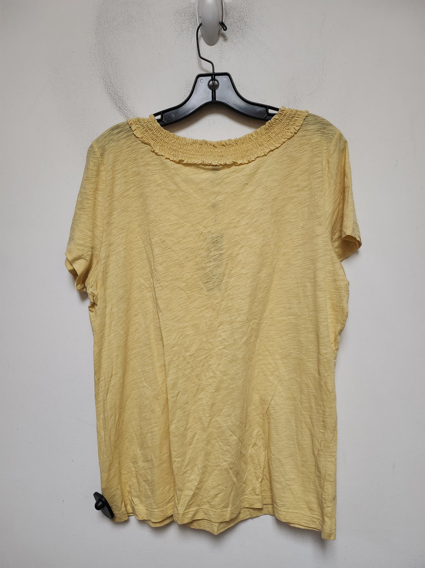 Top Short Sleeve By Talbots In Yellow, Size: Xl