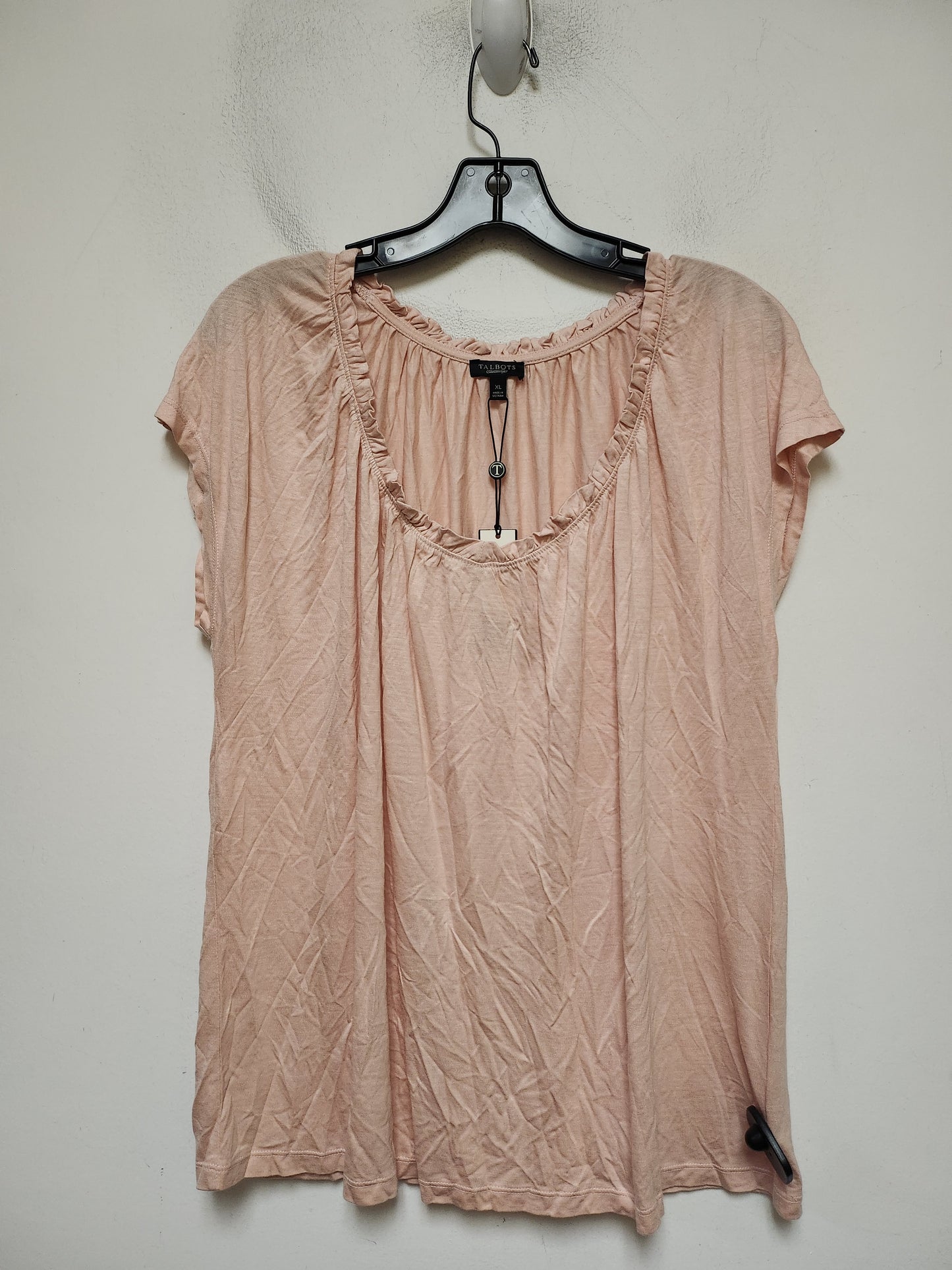 Top Short Sleeve By Talbots In Pink, Size: Xl