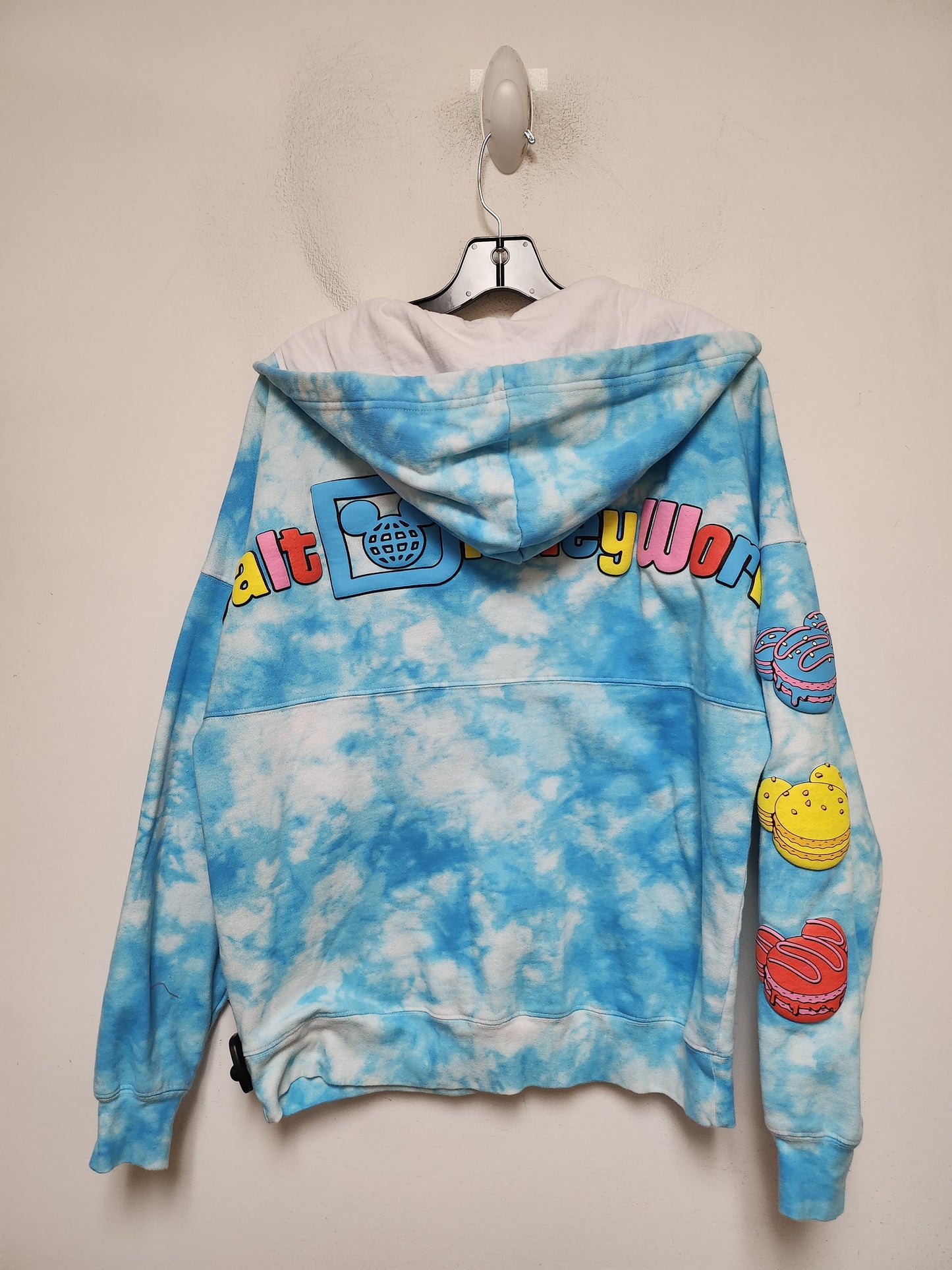 Sweatshirt Hoodie By Walt Disney In Tie Dye Print, Size: L