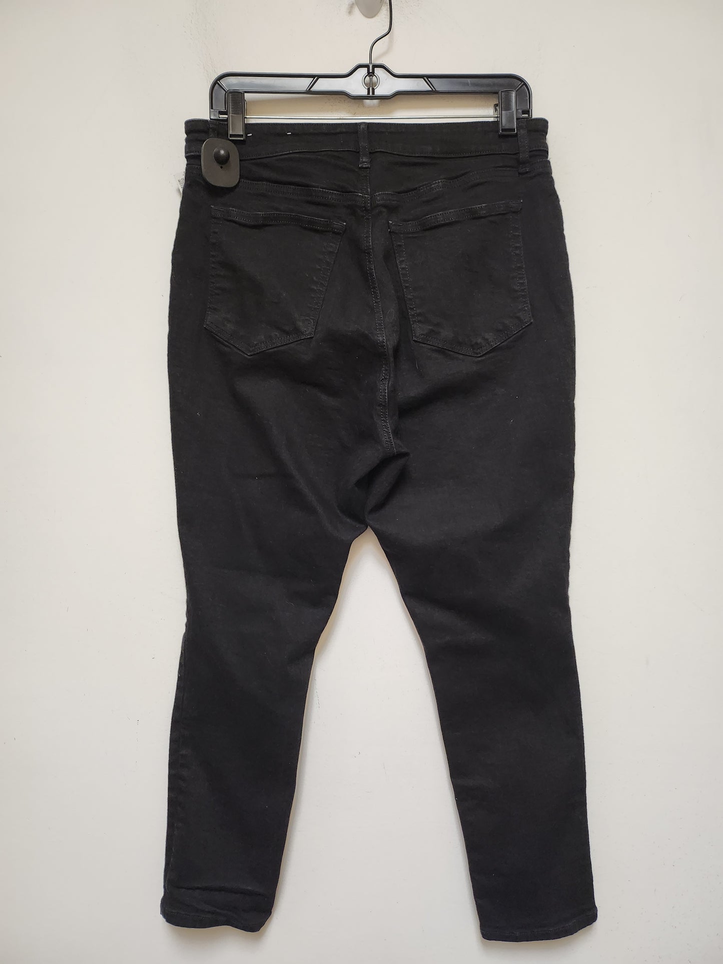 Jeans Skinny By Loft In Black Denim, Size: 12