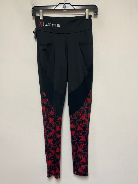 Pants Leggings By Walt Disney In Black & Red, Size: S