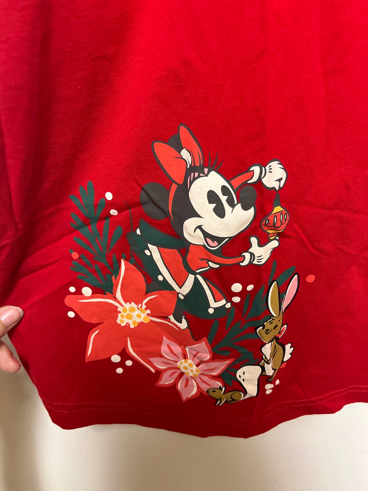 Top Short Sleeve Basic By Walt Disney In Red, Size: 3x