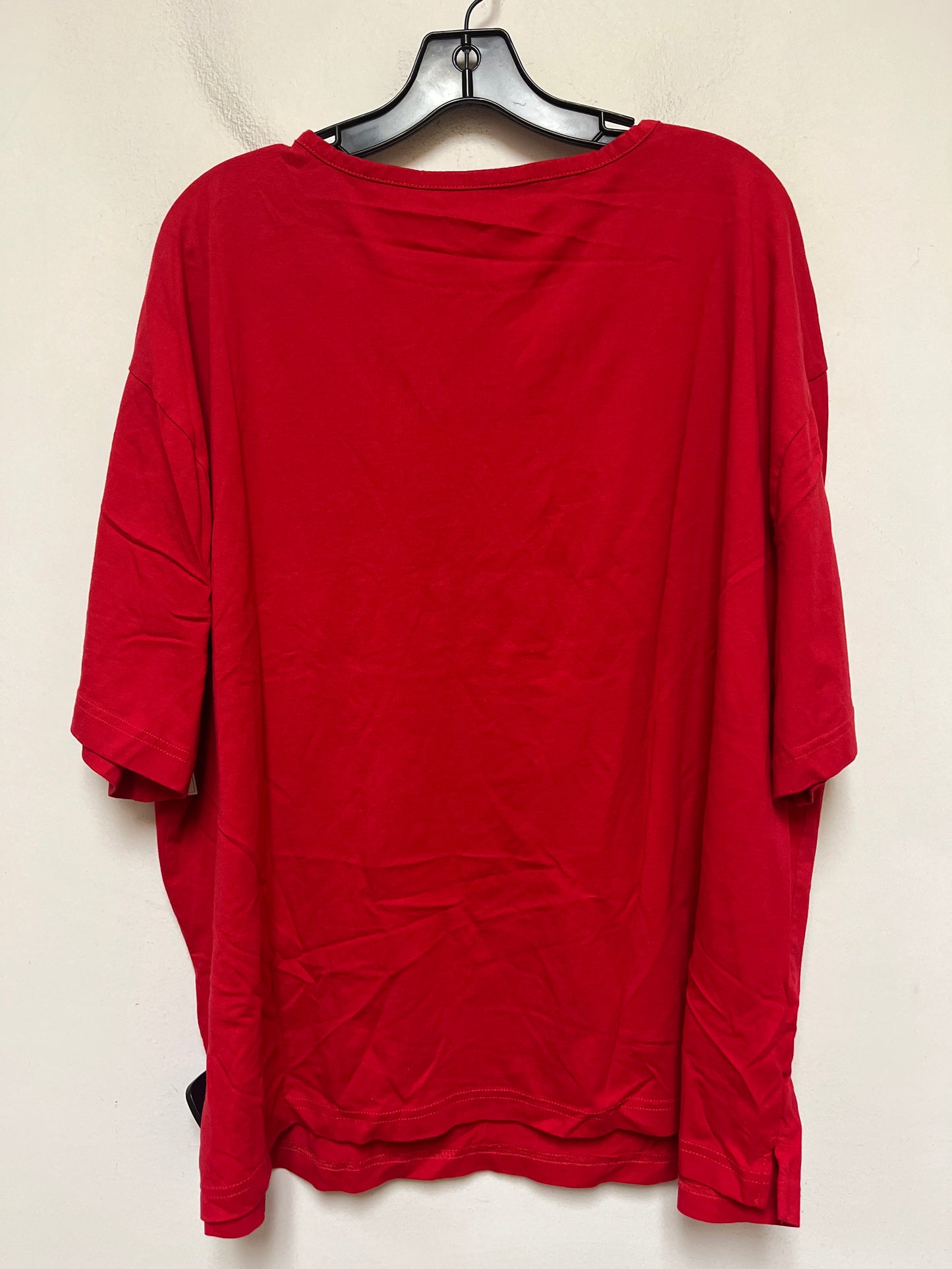 Top Short Sleeve Basic By Walt Disney In Red, Size: 3x