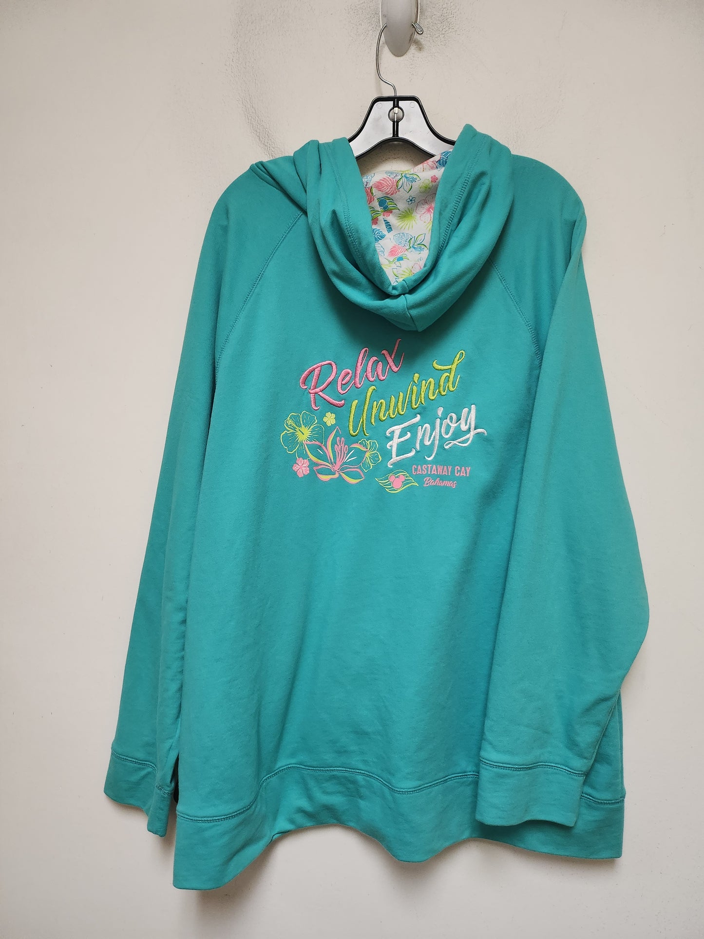 Sweatshirt Hoodie By Walt Disney In Blue, Size: 2x