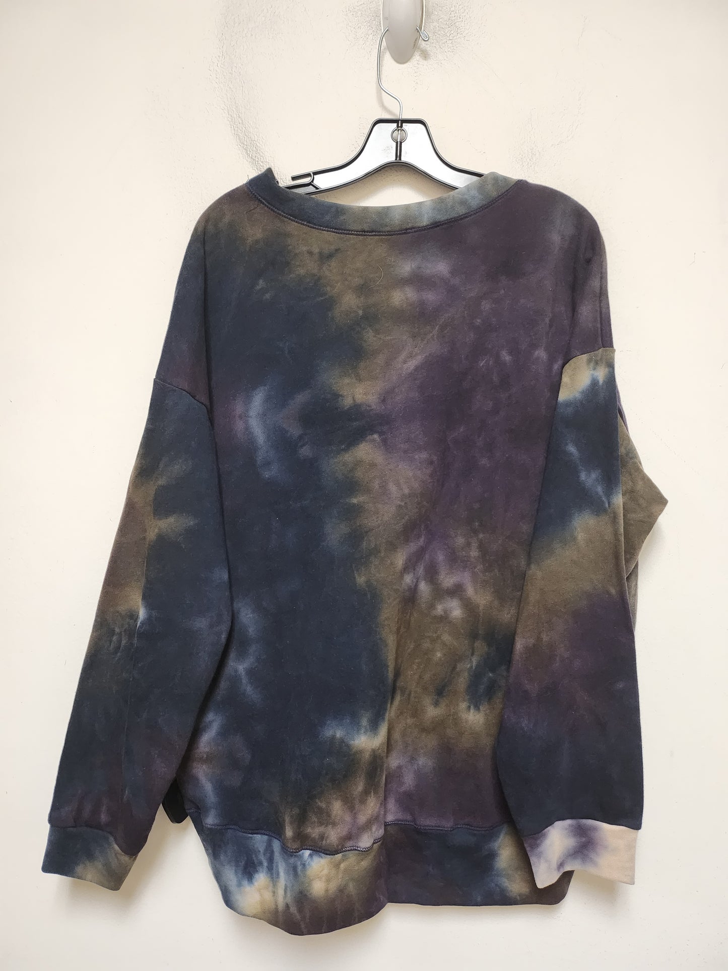 Sweatshirt Crewneck By White Birch In Tie Dye Print, Size: L