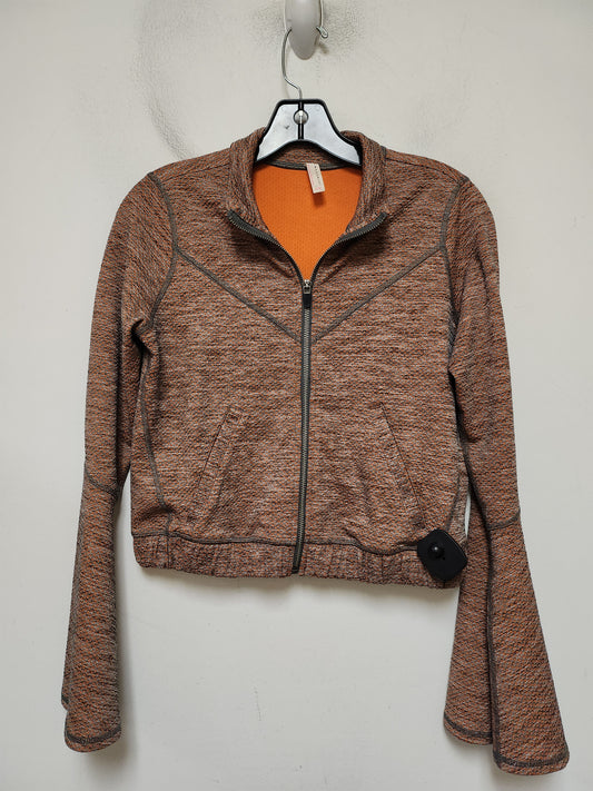 Athletic Jacket By Free People In Grey & Orange, Size: Xs