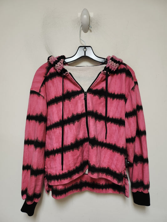 Sweatshirt Designer By Alice + Olivia In Black & Pink, Size: Xs