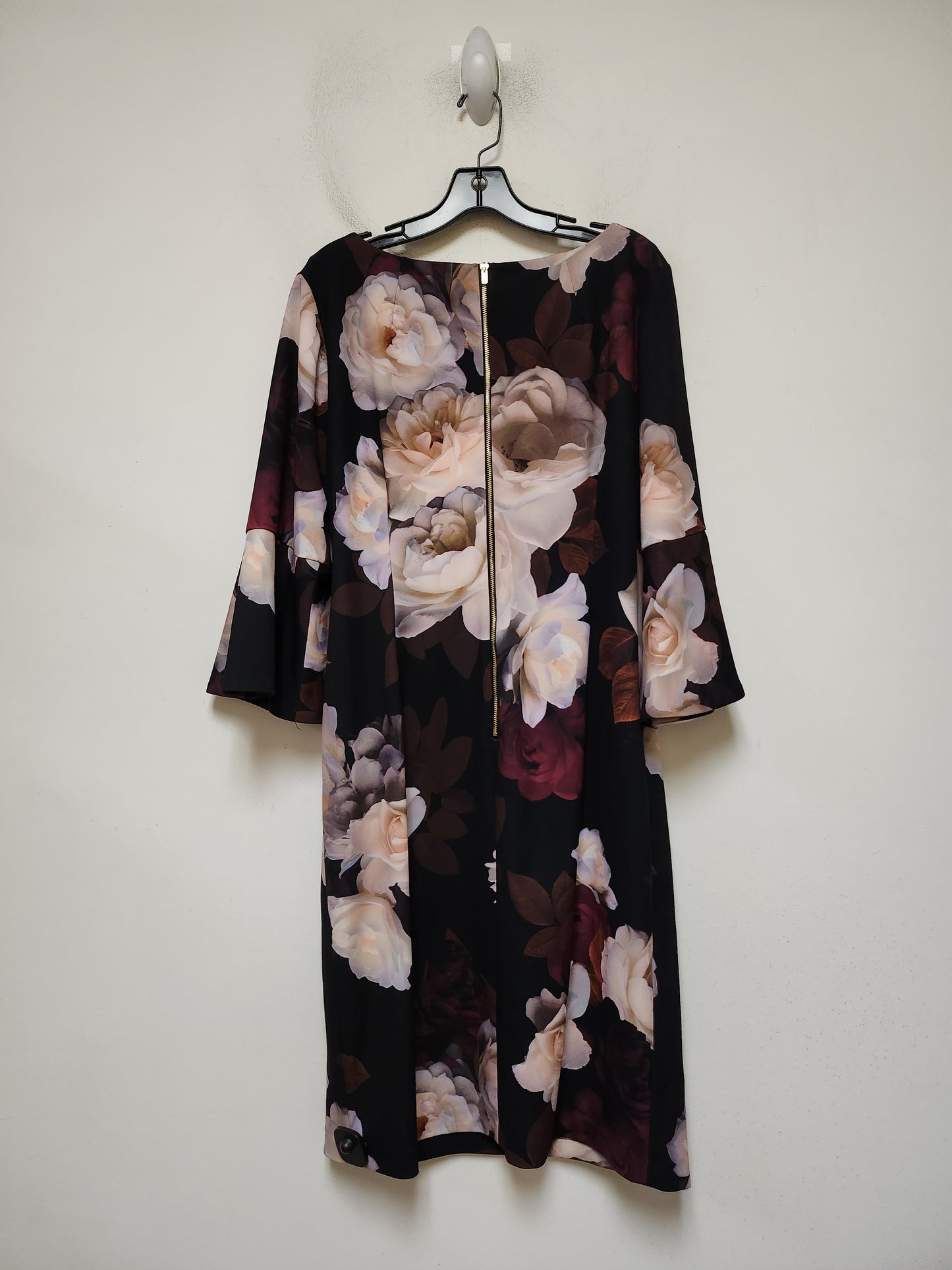 Dress Casual Midi By Calvin Klein In Floral Print, Size: Xl