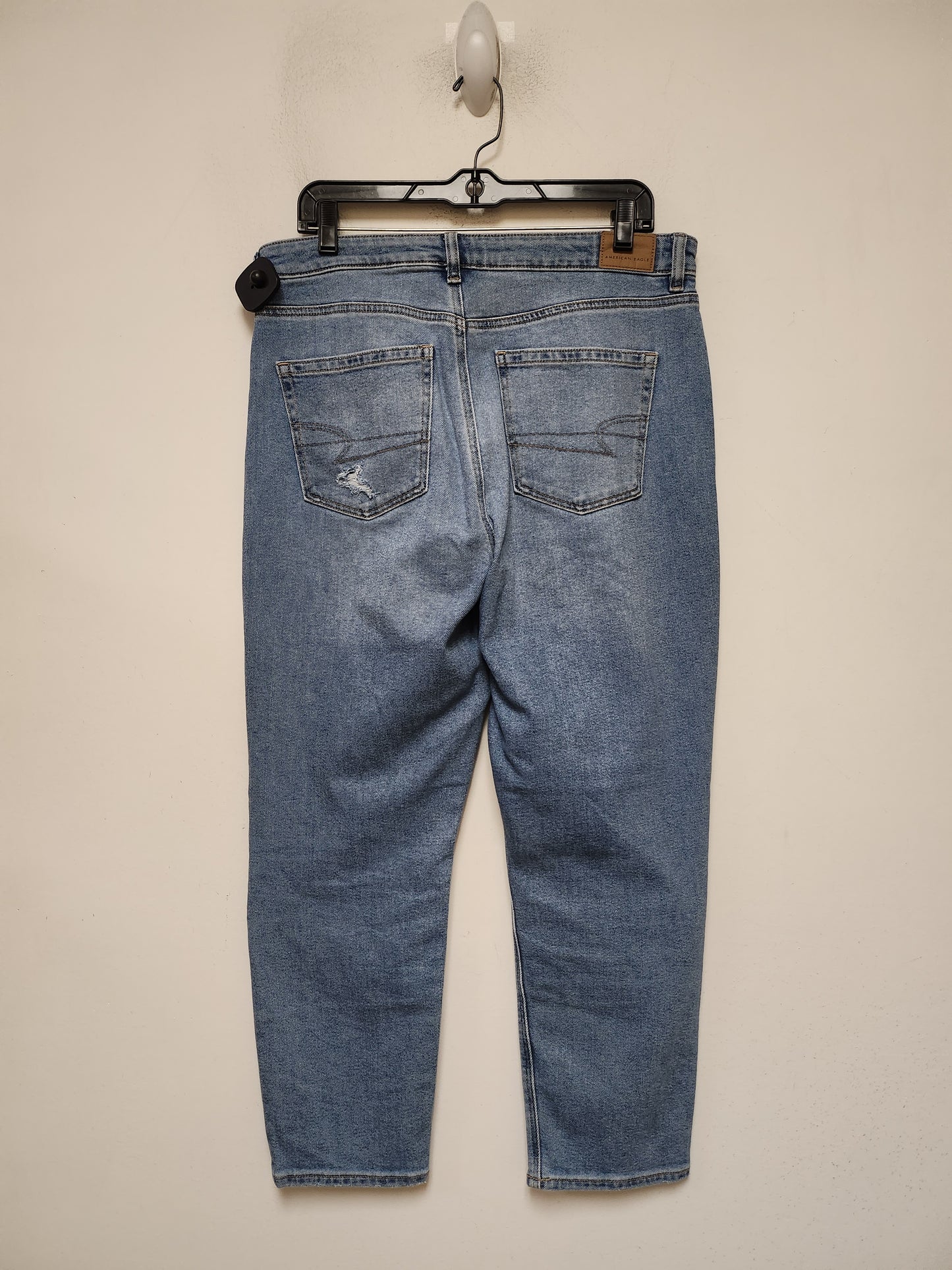 Jeans Straight By American Eagle In Blue Denim, Size: 12