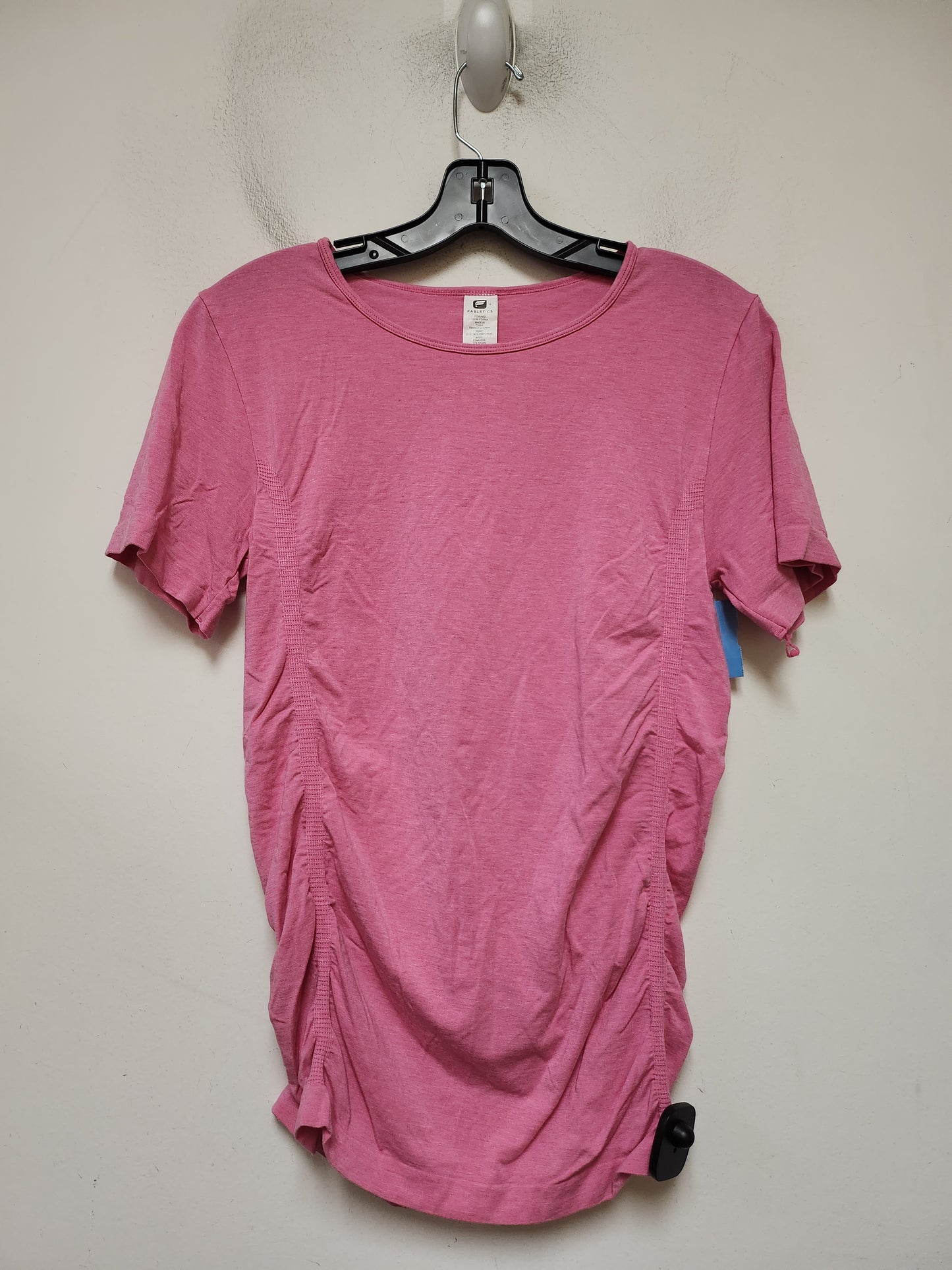 Athletic Top Short Sleeve By Fabletics In Pink, Size: M